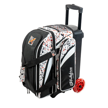 Picture of KR Cruiser 2 Ball Double Roller White Red Black Splash Bowling Bag