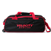 Picture of Velocity 3 Ball Triple Tote With Shoe Pouch Black Red Bowling Bag